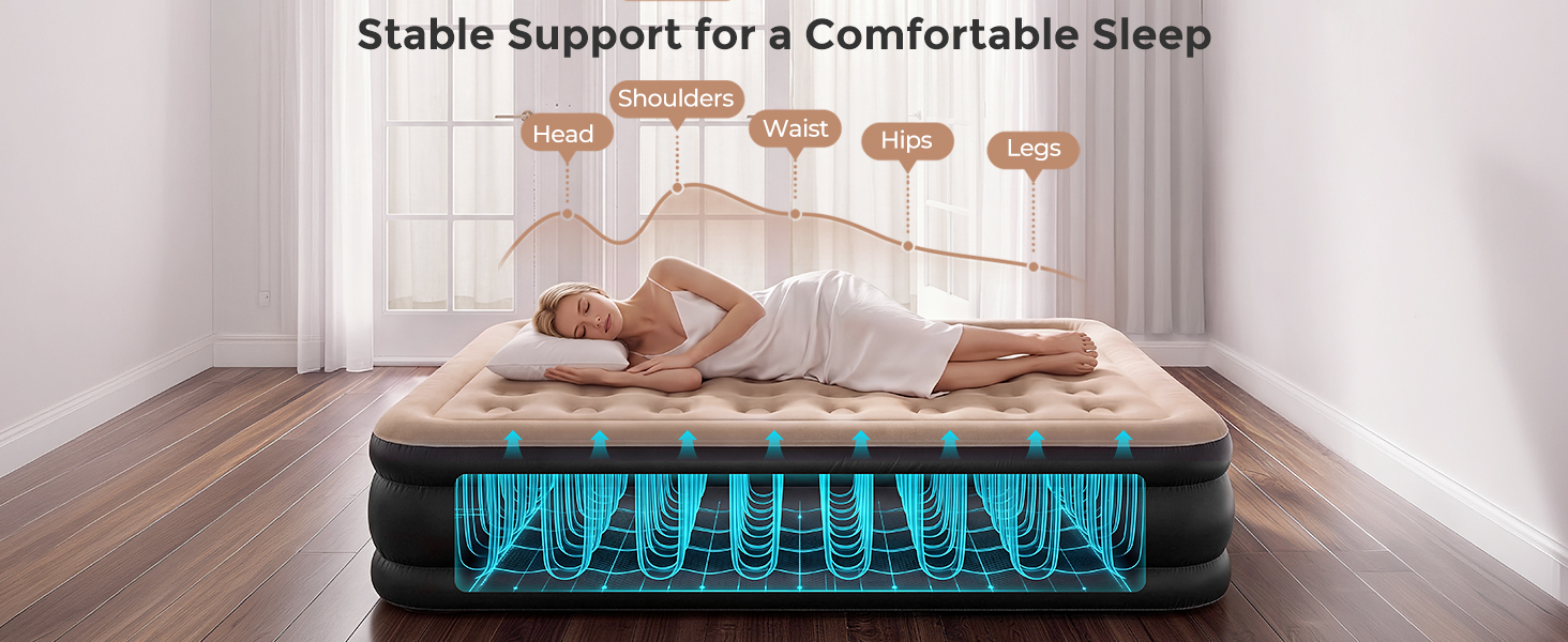 air mattress queen with built in pump