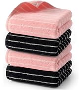 ecolook Premium Hand Towels, 100% Cotton Striped Towels for Bathroom, Multi