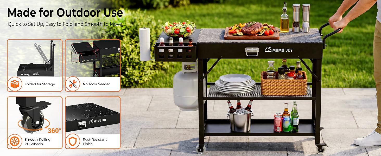 grill tables for outside
