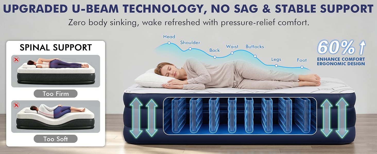 air mattress queen with built in pump