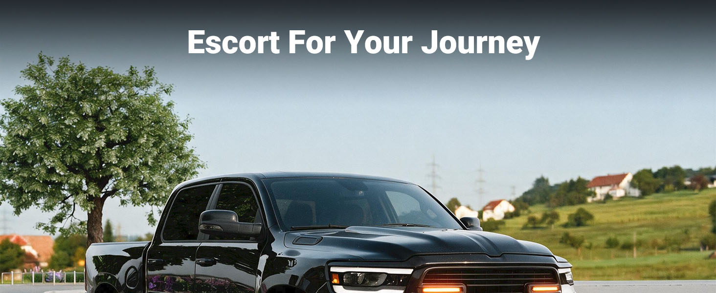 Front Grille Lights Compatible with 2019-2024 Dodge RAM 1500