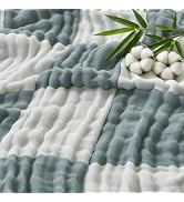 EMME Muslin Throw Blanket with Tassels, 100% Cotton Gauze, Grey, 50"x60" | Soft Breathable Gauze ...