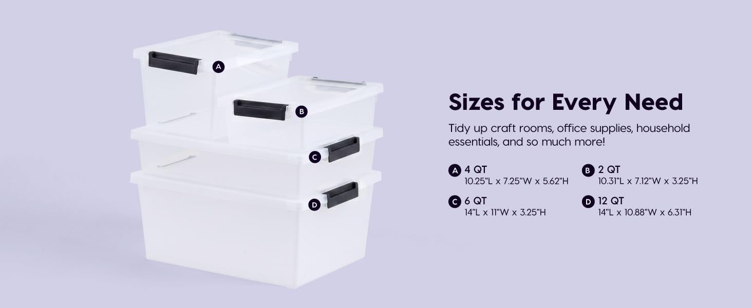 IRIS USA Storage Bins with Lids