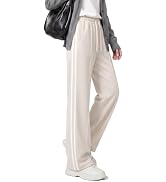 TruVat Cotton Track Pants Womens Wide Leg Sweatpants Lounge Stretch Athletic Loose Jogging Sport ...