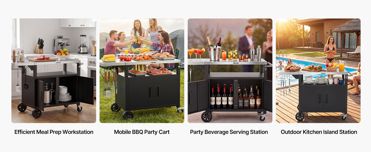 outdoor grill cart
