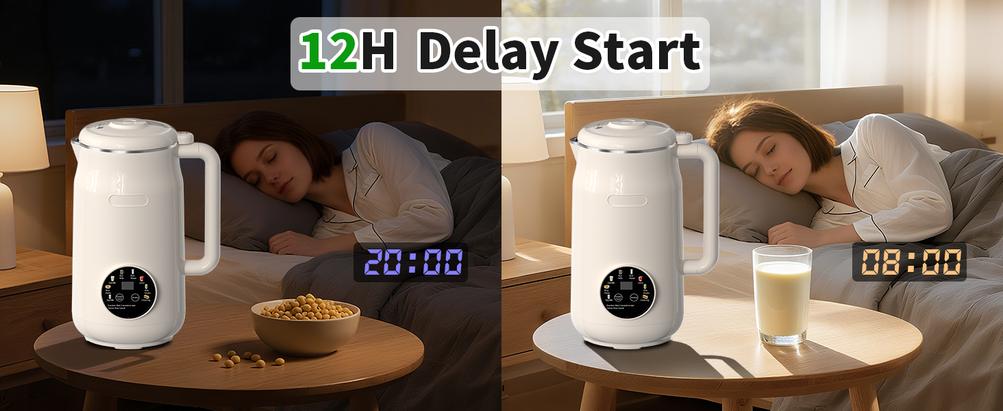 multi function 8 in 1 Soy Milk Rice Paste Oat Milk Nut Milk Boil Water Juice Milk Shake Cleaning