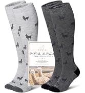 LEVSOX Alpaca Compression Socks for Women Men 15-20 mmHg Support Socks | Knee High Graduated Comp...