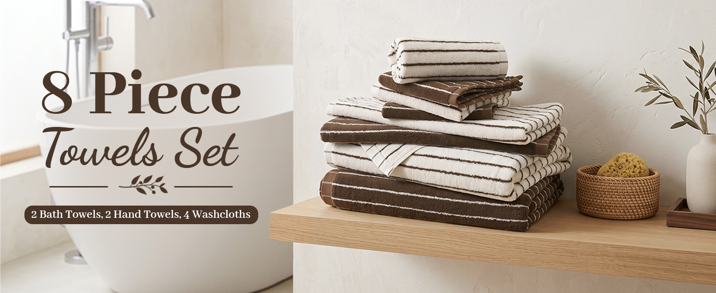 brown towels set