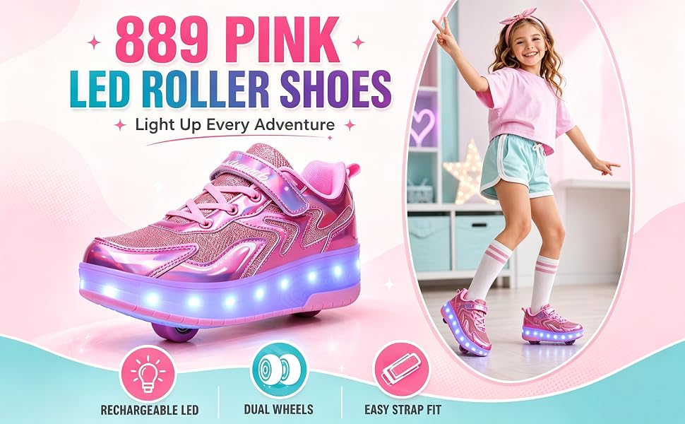 pink roller shoes