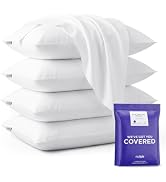 Nuzzle Pillow Cases Standard Size Set of 2, 100% Cotton Pillowcases with Envelope Closure, Pillow...