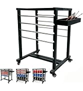 Upgraded Wire Spool Rack with Wheels (Orange)
