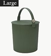 Hachiman Extra Large Bucket - 5.3 Gallon Heavy Duty Bucket with Lid and Handle - Hands-Free Filli...
