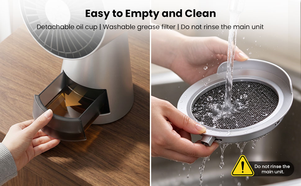 portable exhaust fan for kitchen with AC and USB-C power options
