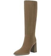 Knee High Boots Women Pointed Toe Chunky Heel Fall Platforms Tall Boots | Side Zipper,3.9" Chunky...