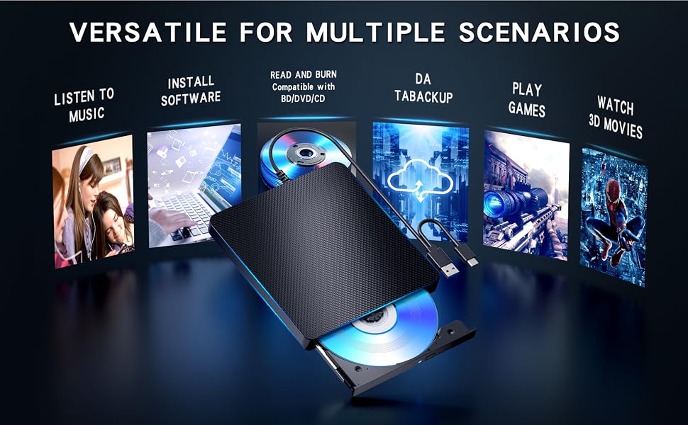 External Blu ray Drives Player Read/Write