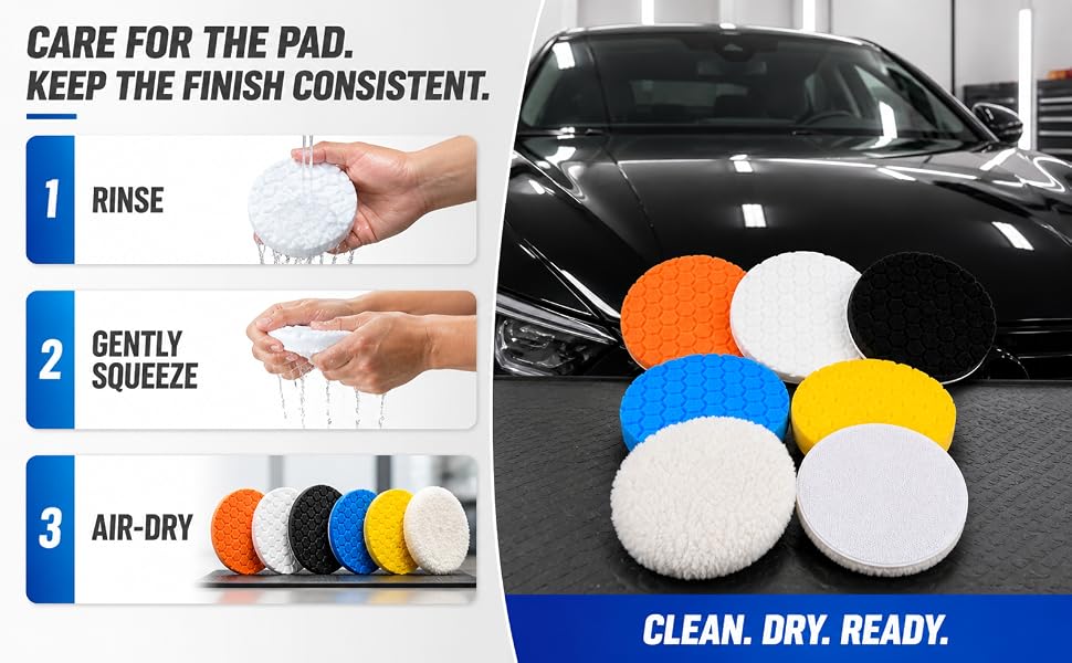 **Foam buffing pad for 6-7 inch backing plates, DA, orbital and rotary car polishers**
