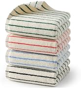 ecolook Premium Hand Towels, 100% Cotton Striped Towels for Bathroom