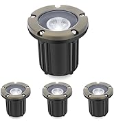 Gardencoin Solid Brass Outdoor Landscape Spotlights, 12V Heavy Duty Low Voltage LED Spot Light Wa...