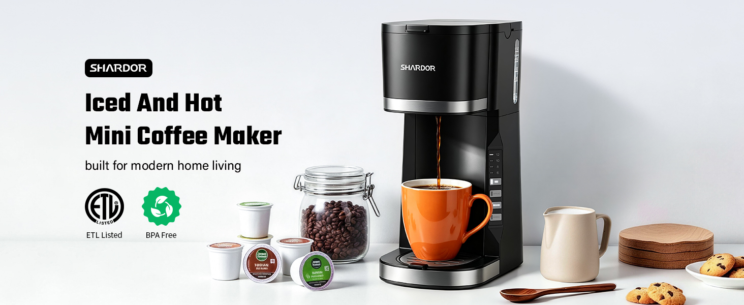 SHARDOR Iced And Hot Mini Coffee Maker