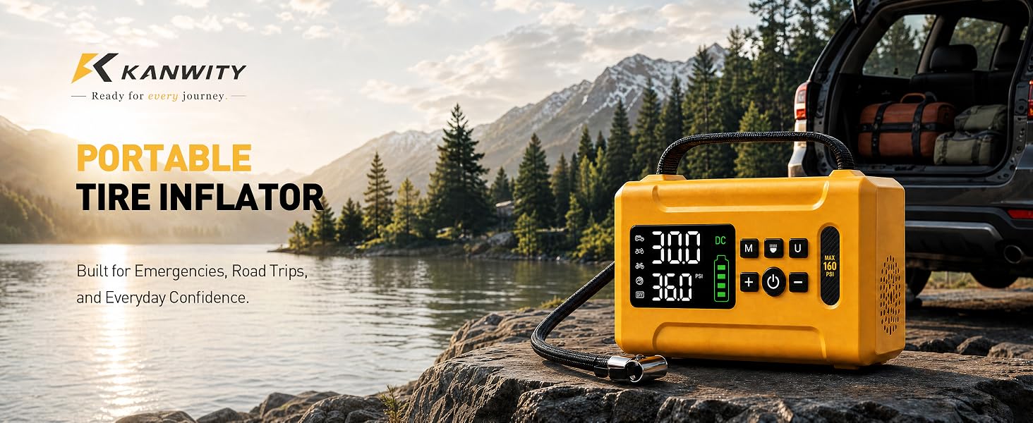 KANWITY PORTABLE TIRE INFLATOR