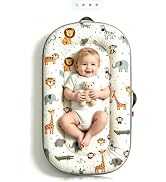Huggynest Baby Lounger,100% Pure Cotton Lounger for 0-24 Months,Winter Zoo | CPSC Compliant,Breat...