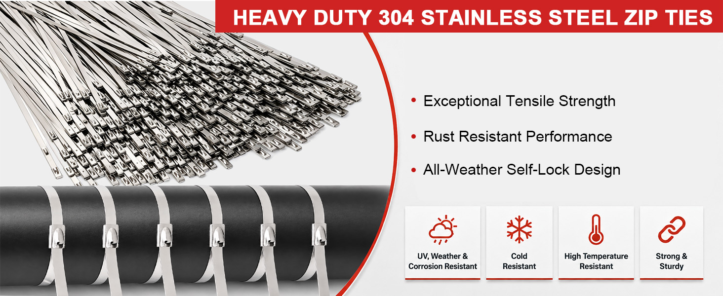 metal zip ties heavy duty
