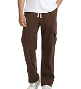 Suwangi Men’s Cargo Sweatpants Casual Drawstring Pants with 5 Pockets | Cargo, Casual, Lounge, El...