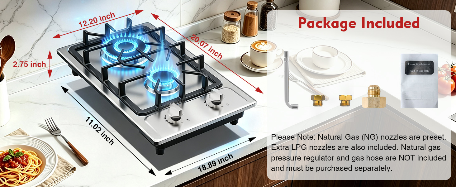 2 Burner Propane Cooktop