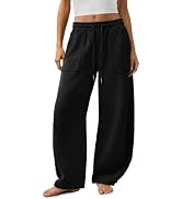 JUICICI Barrel Sweatpants Women Fall Fashion Wide Leg Pants 2026 Baggy Lounge Drawstring Sweat Pa...