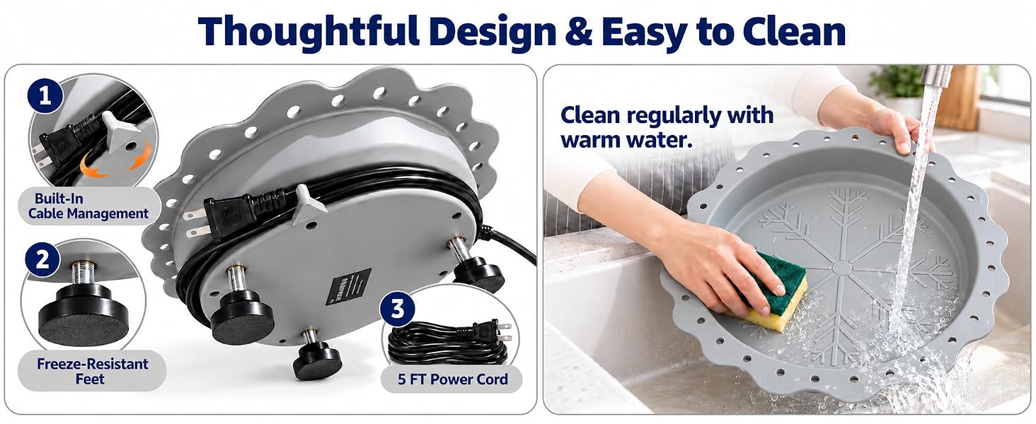 heated bird bath for outside