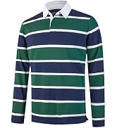 VANLYTK Mens Polo Shirts Striped Cotton Moisture Wicking Classic Collared Casual Golf Shirts for Men