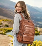 leather travel backpack