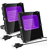 Waygor 30W Halloween Black Light Spotlight - High Power LED Outdoor Black Light Spot Lights Plug ...
