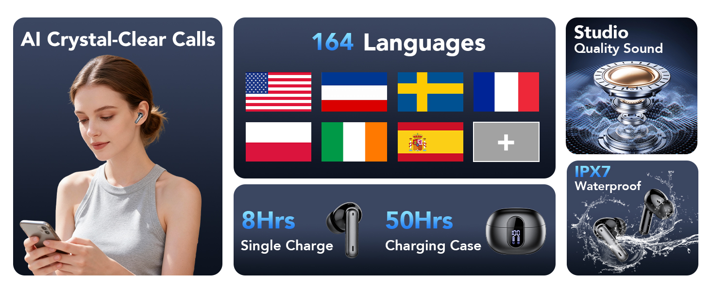 language translator device translator earbuds translator device ai translation earbuds real time