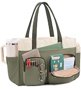 LOVEVOOK Teacher Tote Bag for Women,Multi-pocket Laptop Bag with Large Cup Holder,Nurse Bags Work...