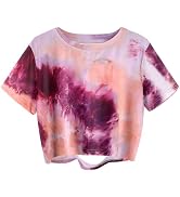 Avanova Tie Dye Shirt Women Ripped Short Sleeve Crop Tops Distressed Cropped T Shirts for Concert...