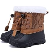 BMCiTYBM Baby Winter Snow Boots Boys Girls Infant Walking for Cold Weather | Non-Slip Warm Faux F...