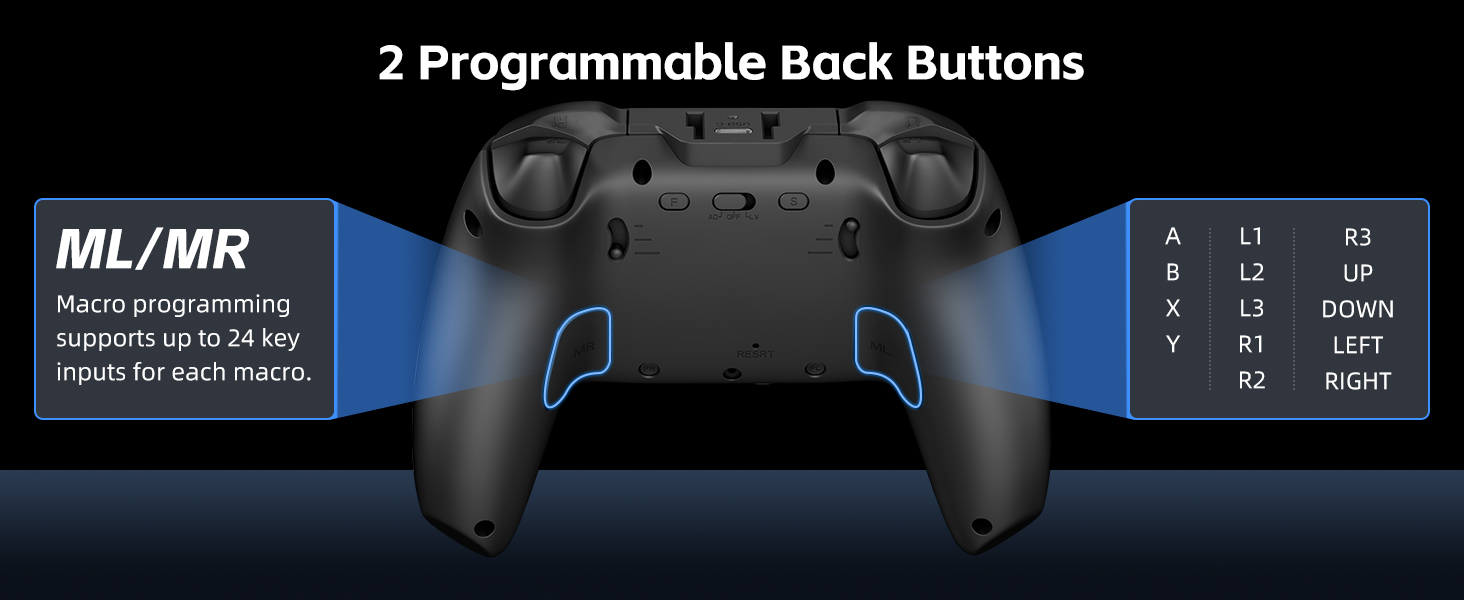 2 Programmable Back Buttons