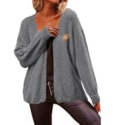 PRETTYGARDEN Women's Soft Fuzzy Cardigan Open Front Knit Oversized Sweaters | Long Sleeve V Neck ...