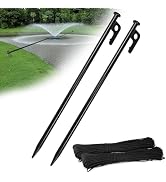 Goldlife Pond Fountain Aerator Nozzle - 1 x N2 Nozzle, Al-Alloy Silver, 36ft Wide 16ft High three...