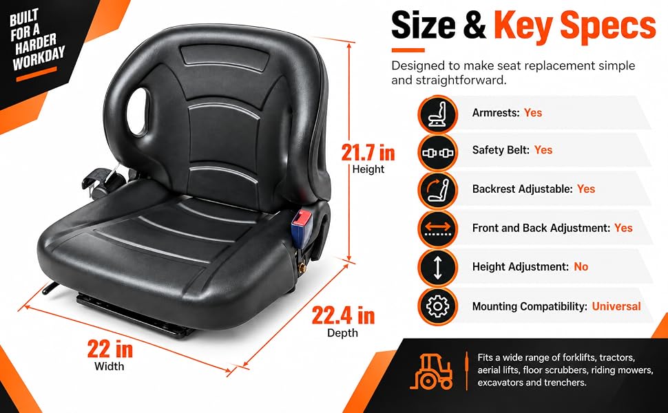 Forklift Seat Fit for Toyota