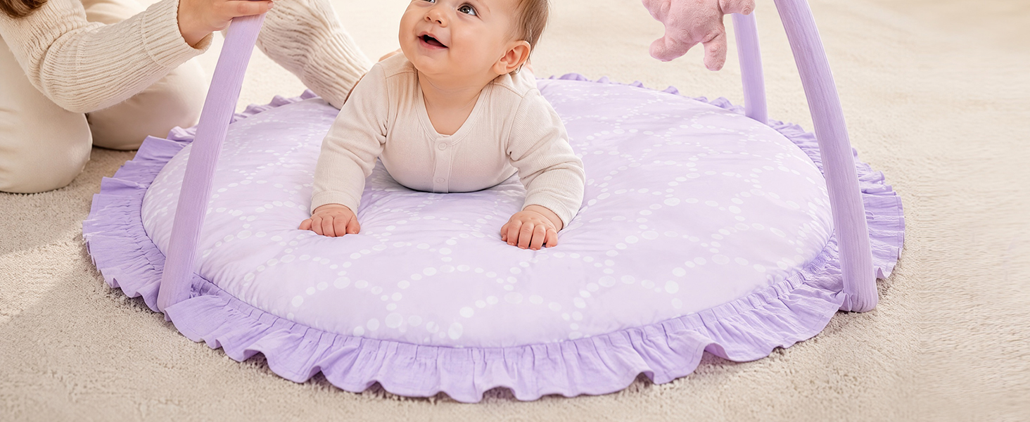 play mat for baby girl purple