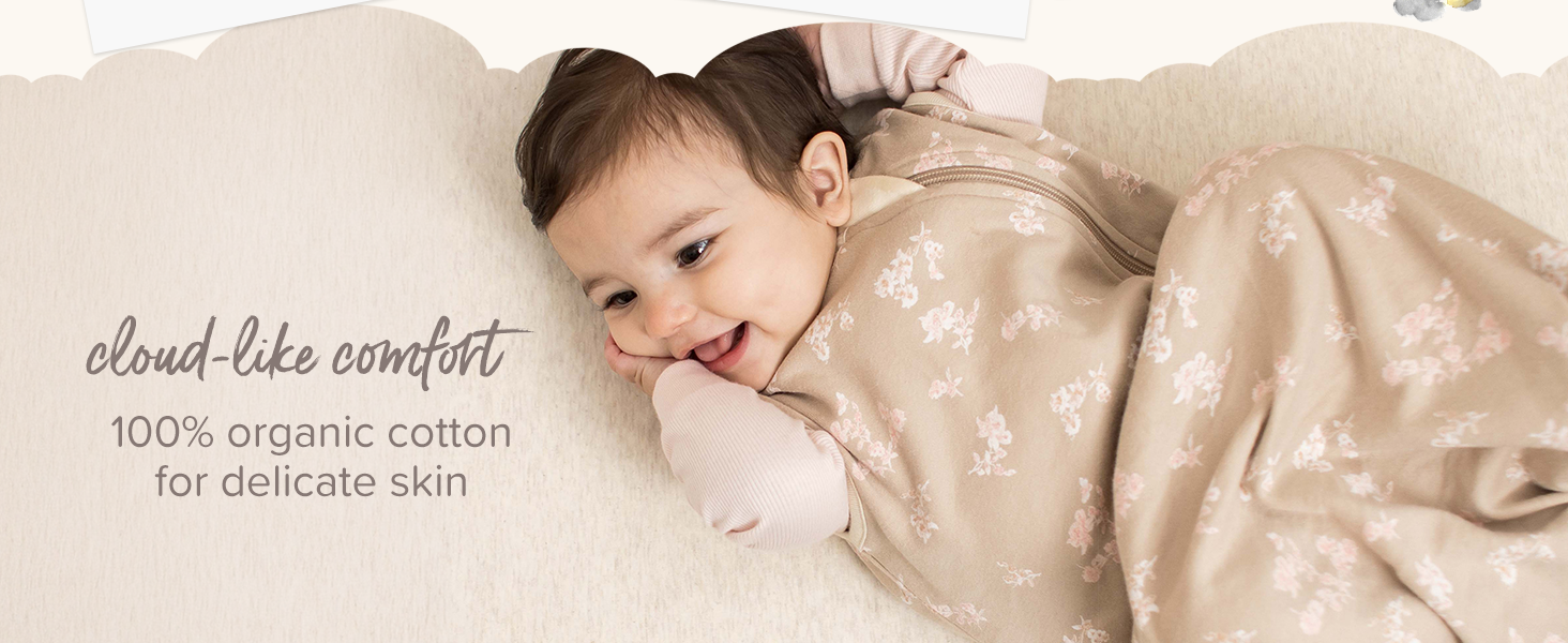 unisex wearable blanket, baby essentials, 100% organic cotton, lightweight sleepwear