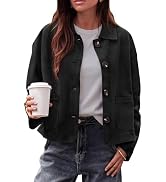 PRETTYGARDEN Faux Suede Casual Cropped Fall Jacket for Women Trendy 2026 | Short Trench Coat, Lap...
