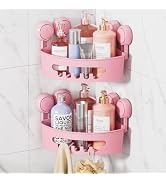 LEVERLOC Shower Caddy Suction Cup, Shower Organizer Removable Bathroom Shelf, Storage Suction Pow...