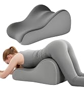 Ergonomic Memory Foam Wedge Pillow, Reading Pillow for Bed Rest, Grey | Contoured Support Pillows...
