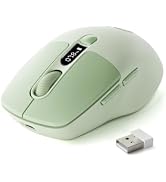 Dual-Mode Bluetooth Wireless Mouse with Visible Battery Indicator - Purple | Bluetooth 5.0 & 2.4G...