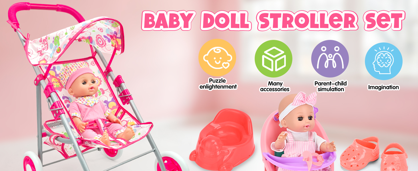 baby doll stroller set