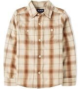The Children's Place Baby Boys' and Toddler Poplin Short Sleeve Button Down Shirt