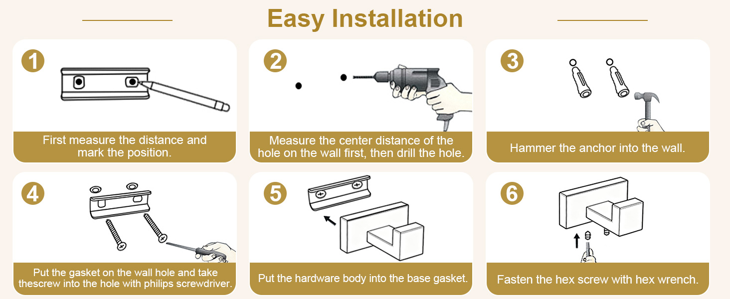 10 Pieces Bathroom Hardware Accessories Set